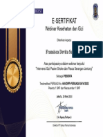 Fransisca Devita Sari, S.GZ - Sertifikat Webinar Kesehatan 20 Mei 2023
