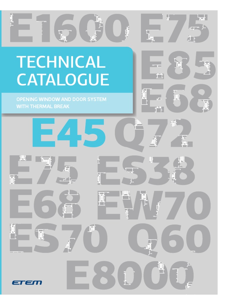 Etem-E45 - Technical-Catalogue The New 2020 | PDF | Window | Door