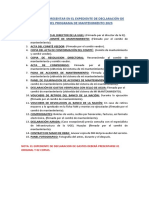 Documento A Presentar en El Expediente de Declaración de Gastos Del Programa de Mantenimiento 2023