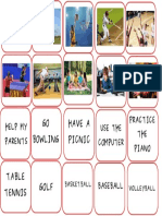 Memory Game Outdoors Activities, Sports and Thing To Do