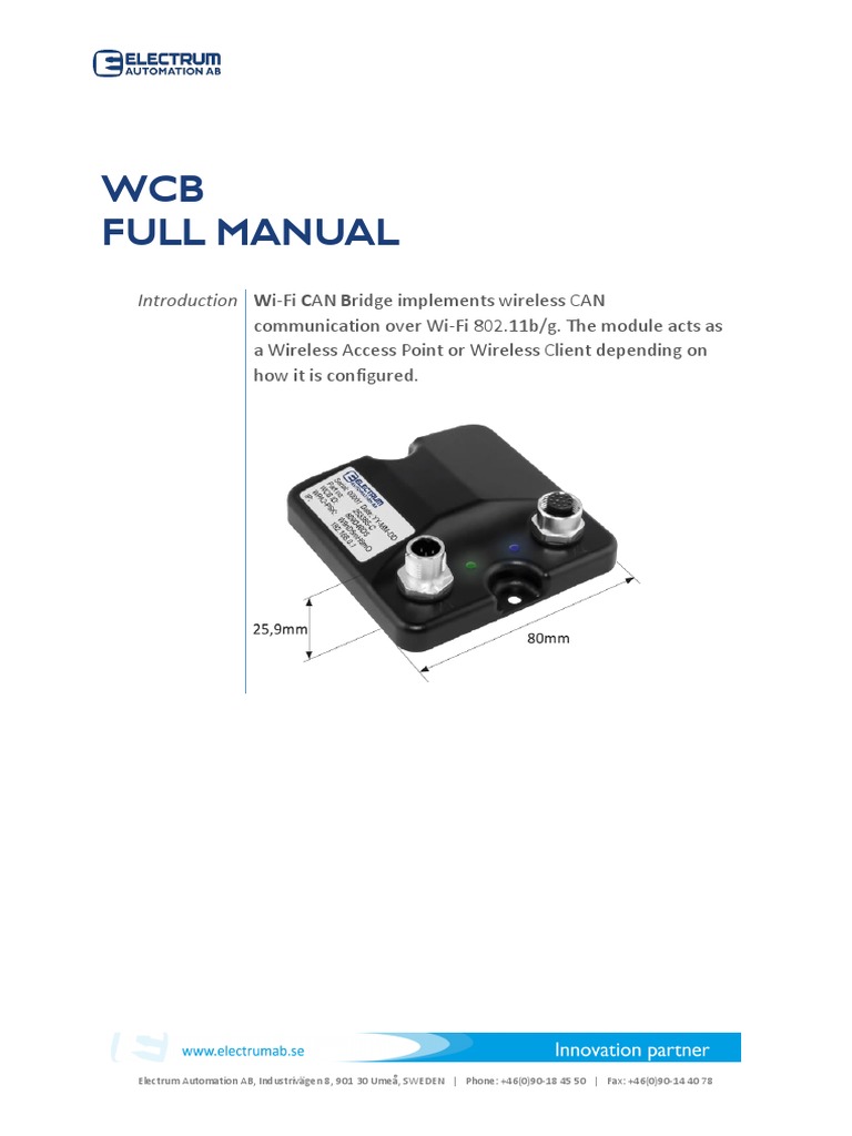 8 - Manual dispositivo - Electrum automation AB - WCB | PDF