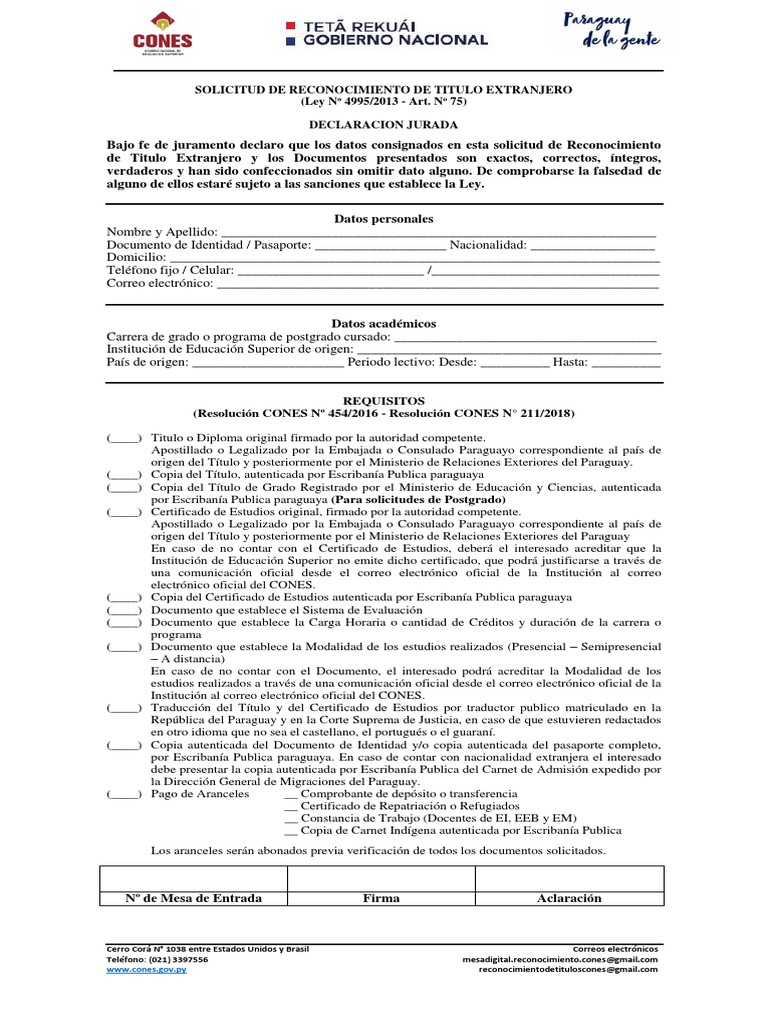 Revalida De Titulos Extranjeros