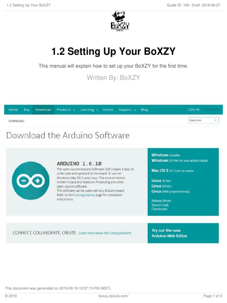 1.2 Setting Up Your BoXZY | PDF