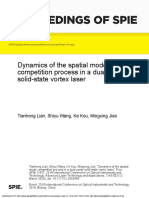 Proceedings of Spie: Dynamics of The Spatial Mode Competition Process in A Dual-Cavity Solid-State Vortex Laser