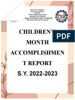 Childrens Month Accom Report