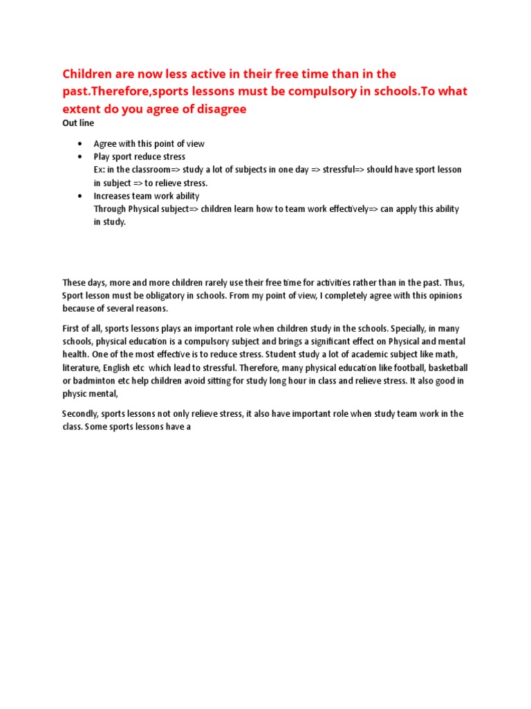 Writing Task 2, Children Activity | PDF