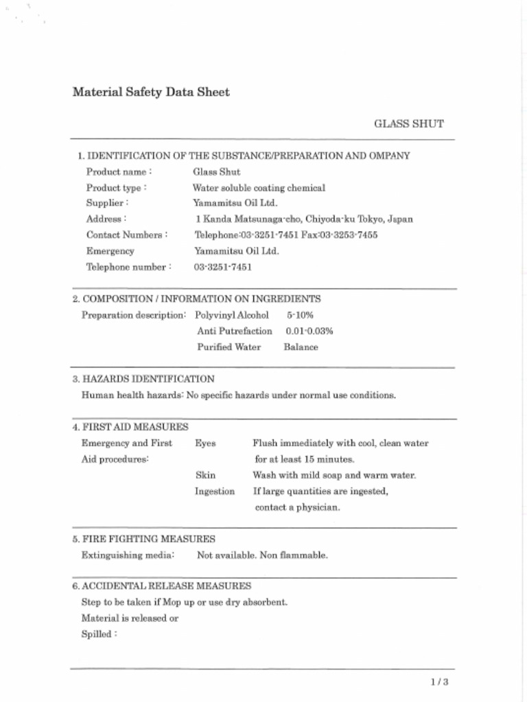 MSDS | PDF