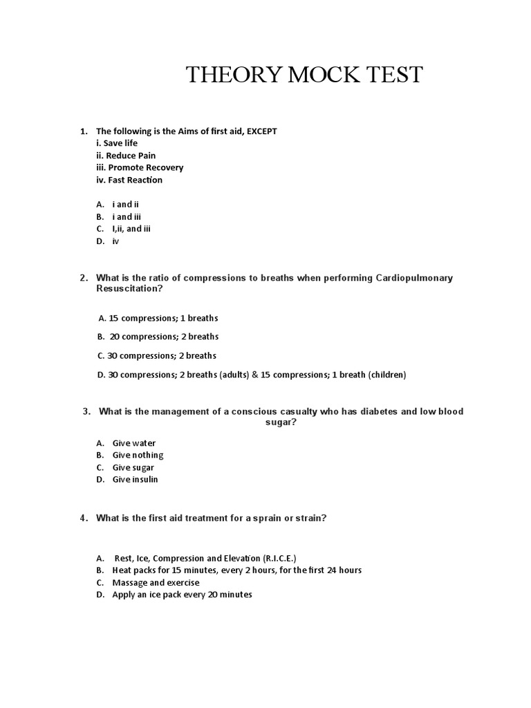 THEORY MOCK TEST PDF