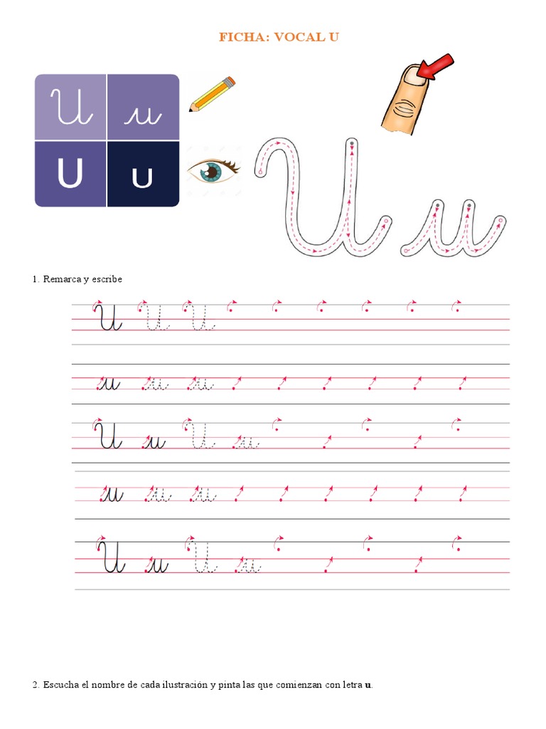 Actividades educativas con la vocal U | PDF | Artes del Lenguaje y ...