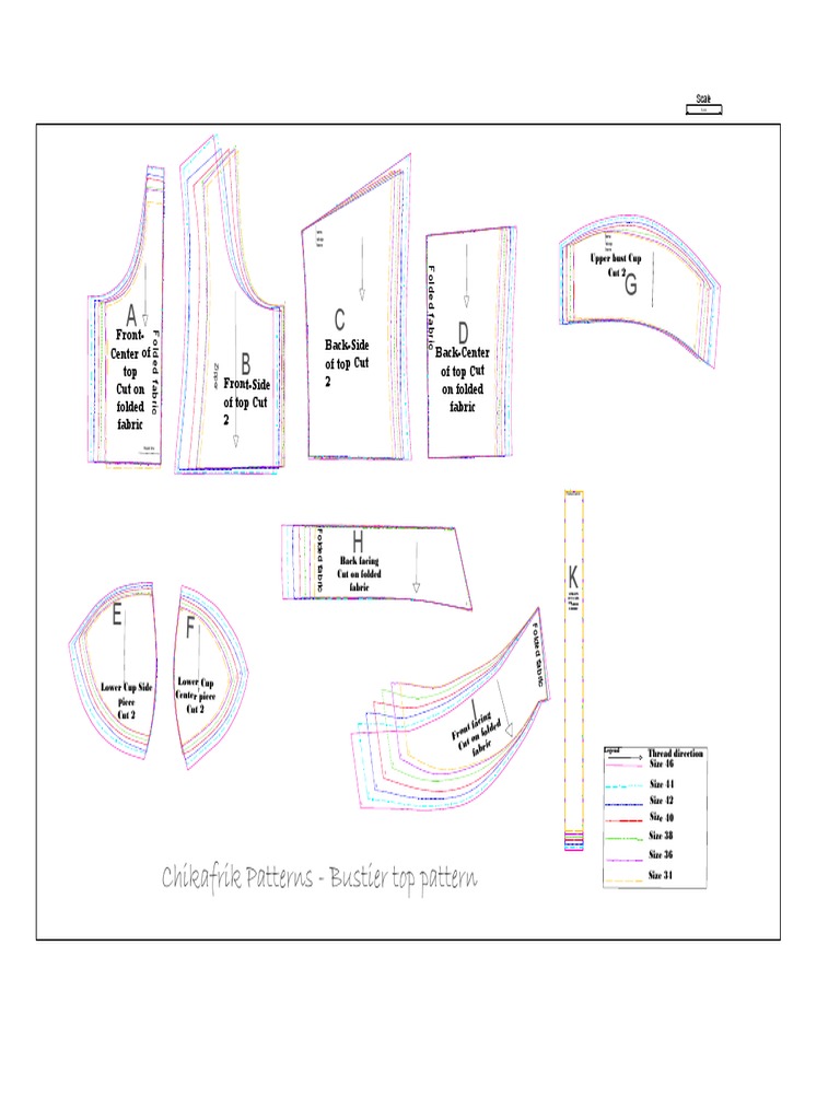 bustier top pattern a 0 | pdf | clothing | textiles