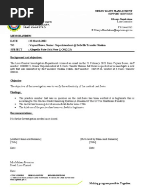 Sick Note 