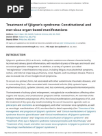 Treatment of Sjögren's Syndrome - Constitutional and Non-Sicca Organ-Based Manifestations - UpToDate