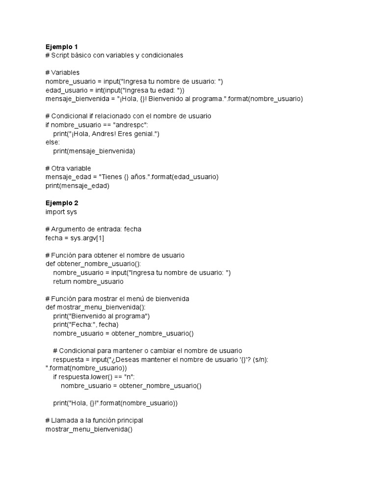 Ejemplos Bash Scripting - ARS | PDF | Archivo de computadora ...