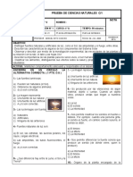 Prueba de Cs - Naturales Unidad 0