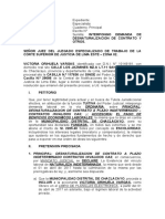 Demanda Laboral de Desnaturalizacion de Contrato - Victoria V