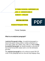 English (10) Analytical Paragraph