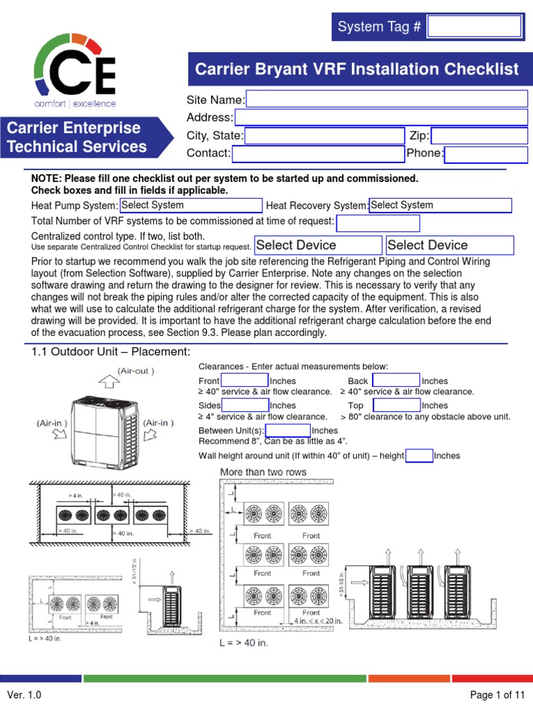 Midea VRF Commissioning Checklist | PDF | Electrical Wiring | Pipe ...