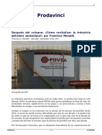 Despues Del Colapso Como Revitalizar La Industria Petrolera Venezolana Por Francisco Monaldi 1