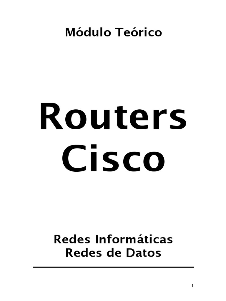 Modulo - Routers Cisco | PDF | Enrutador (Computación) | Red de ...