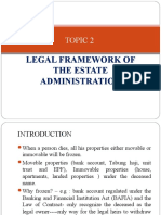 The Legal Framework of The Estate Administration