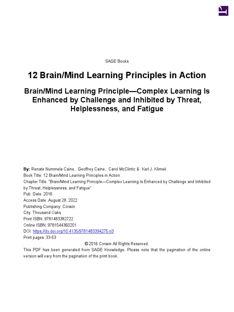 Chapter 3 12 brain mind learning principles in action pdf fear