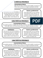 Características Personales