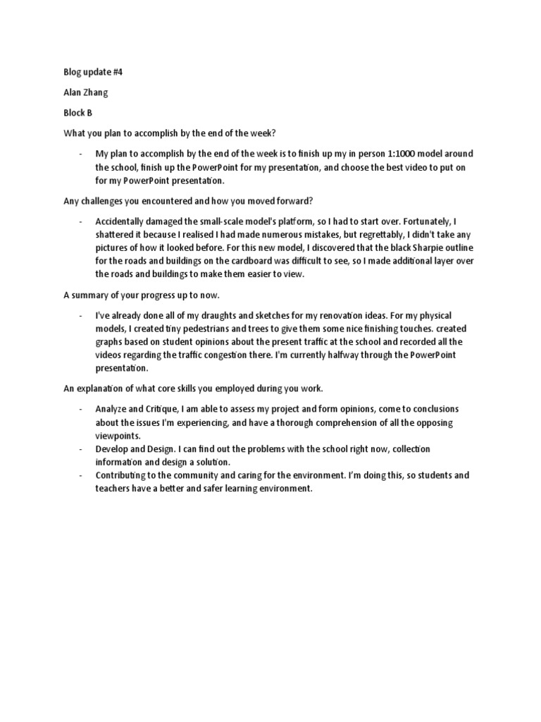 Blog Update 4 | PDF