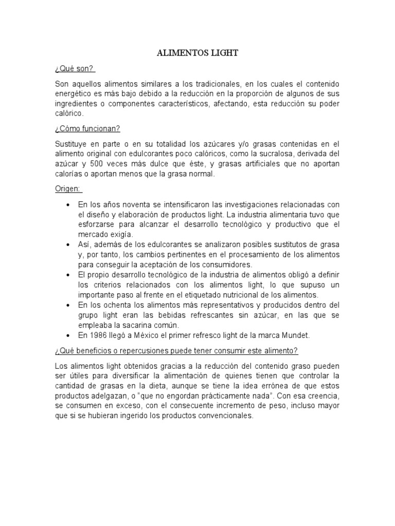 Alimentos light pdf