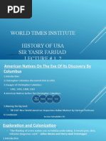 Slides, Lec 1, 2, US History, Sir Yasir Farhad