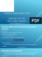 Slides, Lec 1, 2, US History, Sir Yasir Farhad