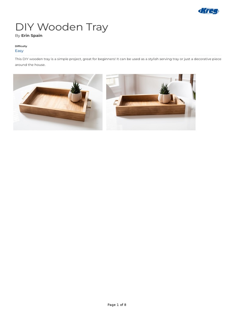 Diy Wooden Tray | PDF | Home & Garden
