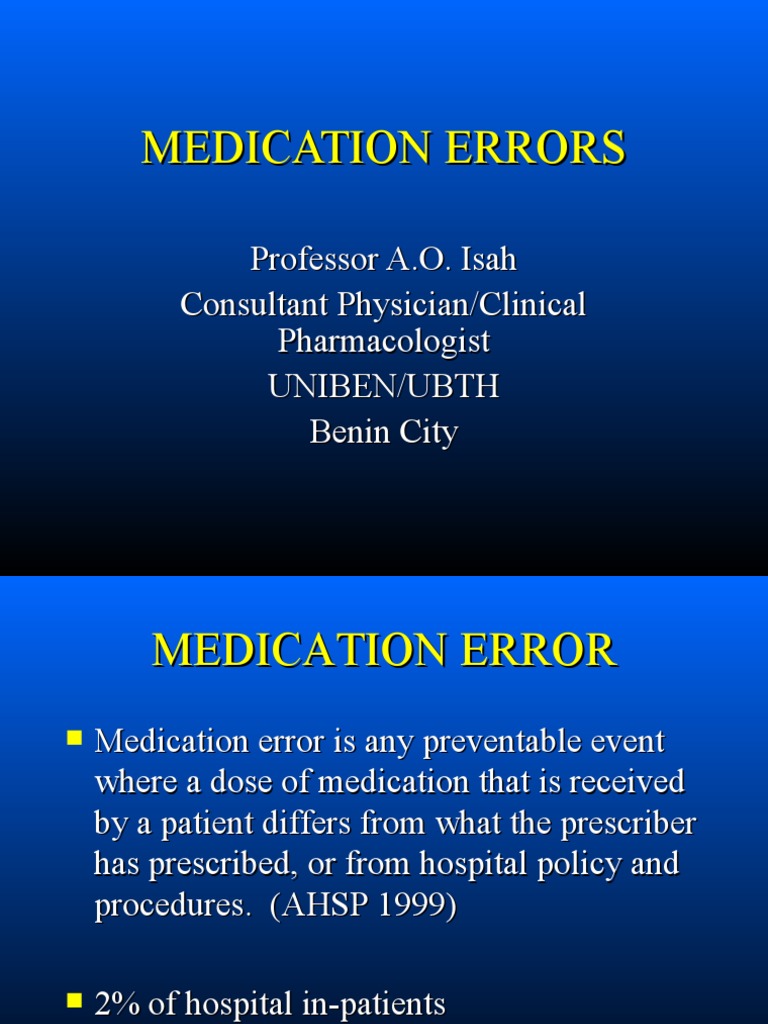 NPMCN Update Course 2011 Medication Errors PDF