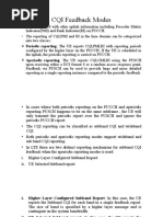 CQI Feedback Modes