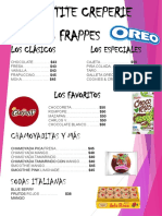 Nuevo Menu de Frappes