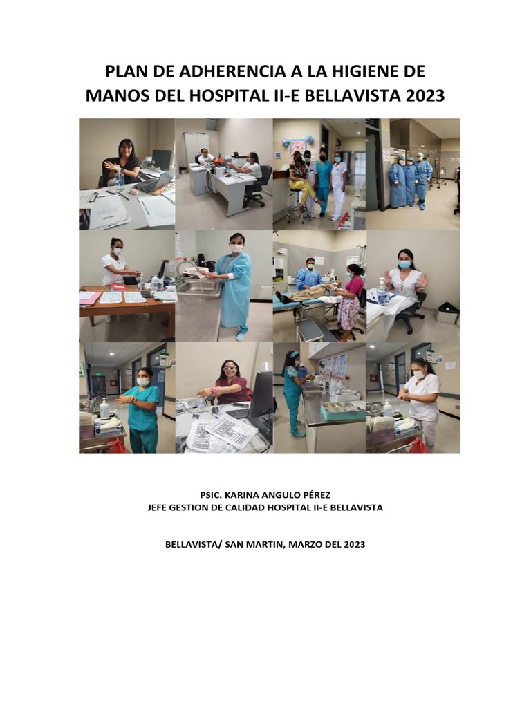 Plan de Higiene de Manos 2023 Bellavista | PDF | Lavado de manos ...