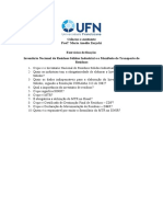 Exercícios - Inventário Nacional de Resíduos Sólidos Industrial e o Manifesto de Transporte de Resíduos