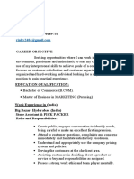 SRIJA Warehouse Resume PDF