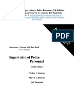 Test Bank For Supervision of Police Personnel 9th Edition Nathan F Iannone Marvin D Iannone Jeff Bernstein