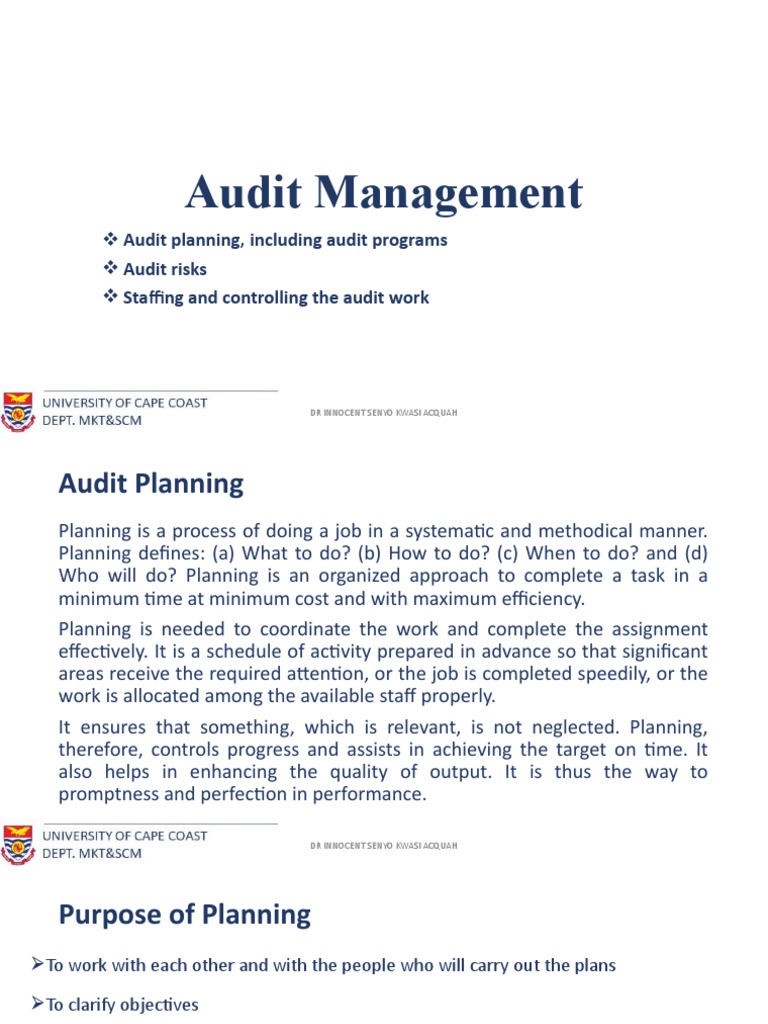 Procurement Audit and Investigations Lecture 3 | PDF | Audit ...