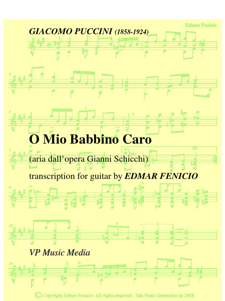 O mIo Bambino Caro Guitar