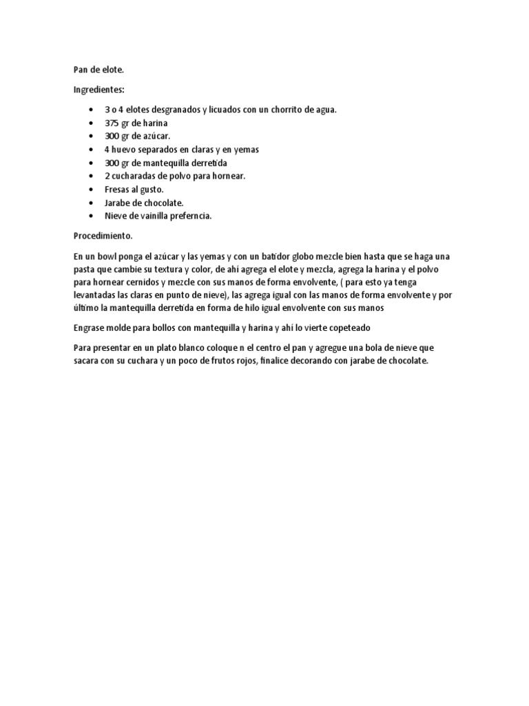 Pan de Elote PDF