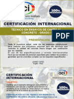 Certificación Internacional Aci-Trujillo-Peru