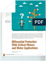 Differential Protection With Critical Motors and Motor Applications