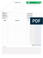 IC Supply Order Form Template 10543 - PDF