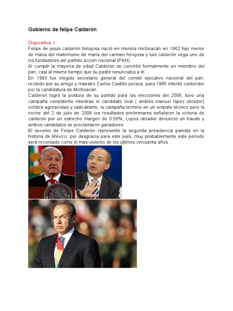 Gobierno de Felipe Calderón | PDF | México