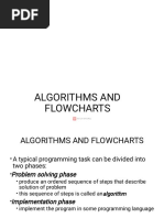 Algorithms and Flowcharts