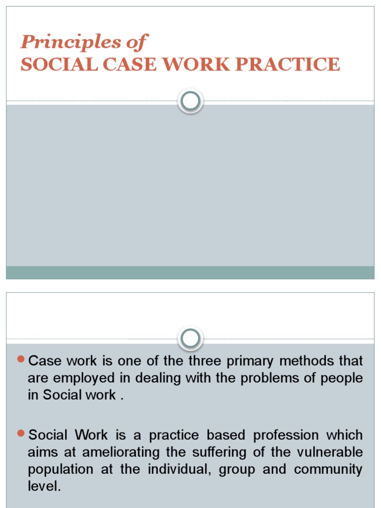 Principles of Case Work PDF