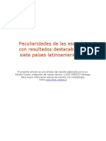 Peculiaridades de Las Escuelas Con Resultados Destacables en Siete Paises Latinoamericanos