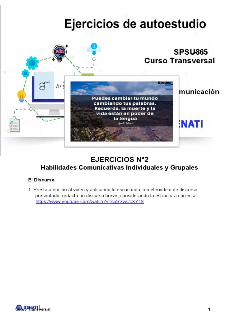 Ejercicios de Comunicación Efectiva | PDF | Crecimiento personal y ...