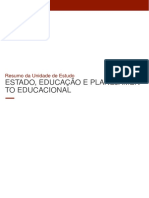 Estado, Educação e Planejamento Educacional